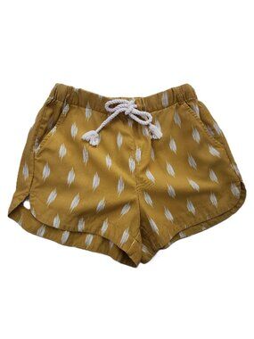 UpWest All-Around Lyocell Short Yellow Ikat Print Womens Size XS